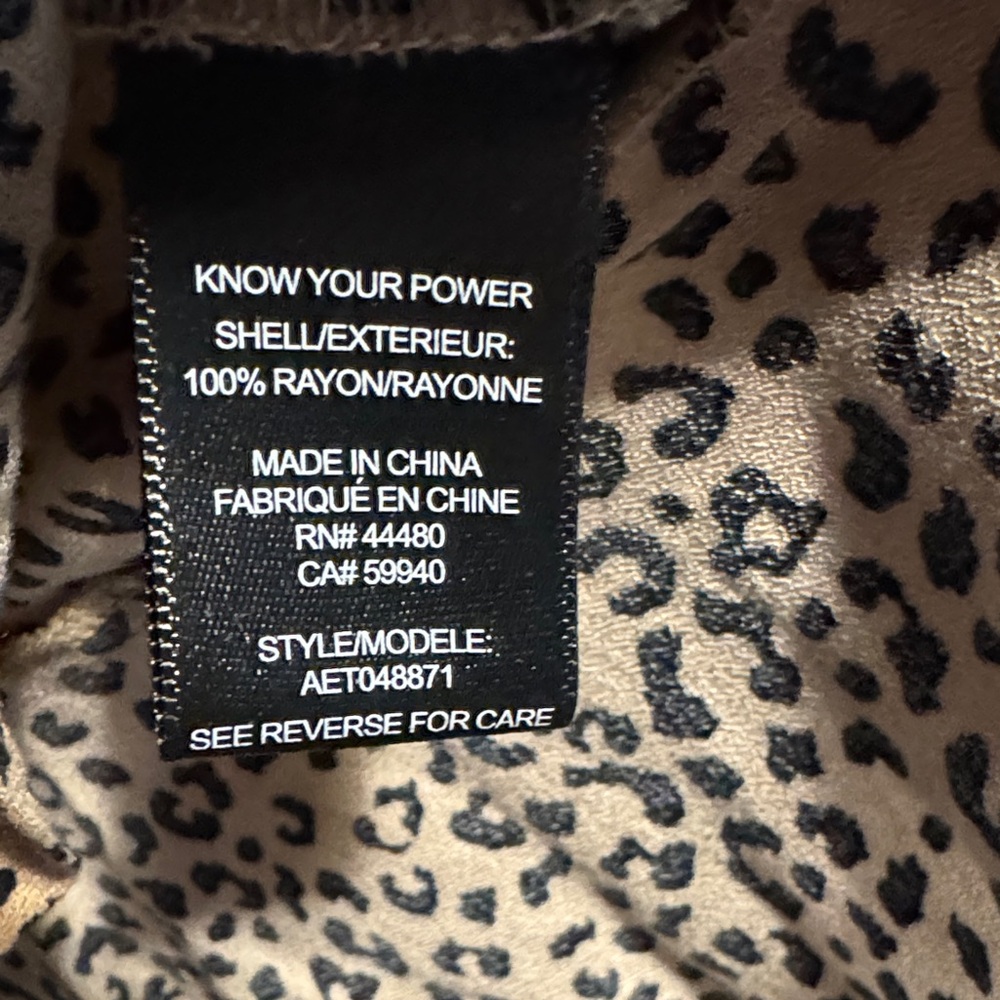 AFRM Tan and Black Animal Print Blouse - Picture 7 of 8